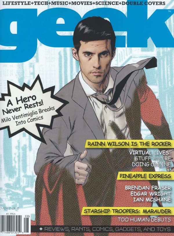 Sam Russell Portfolio - Milo Ventimiglia for Geek Monthly. Photography by Charles Bush